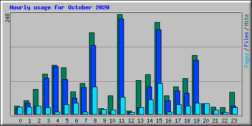 Hourly usage for October 2020